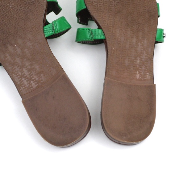 SOLD! Sam Edelman Bright Green Bay Slide Leather Sandals Size 8 - Picture 7 of 9